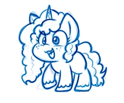 Size: 829x694 | Tagged: safe, artist:zutcha, derpibooru import, pony, unicorn, g5, cute, female, horn, image, mare, misty brightdawn, mistybetes, monochrome, open mouth, open smile, png, simple background, sketch, smiling, solo, white background