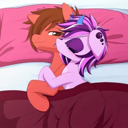 Size: 1600x1600 | Tagged: safe, artist:an-m, ponerpics import, oc, unofficial characters only, pony, bed, female, image, jpeg, mare