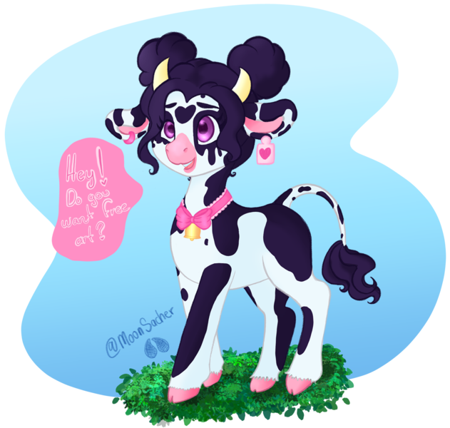 Size: 1470x1398 | Tagged: safe, artist:moonsacher, derpibooru import, oc, oc:moonsacher, cow, image, png, request