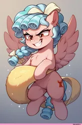 Size: 768x1166 | Tagged: prompter needed, safe, ai content, derpibooru import, machine learning generated, cozy glow, pegasus, pony, g4, female, image, jpeg, solo