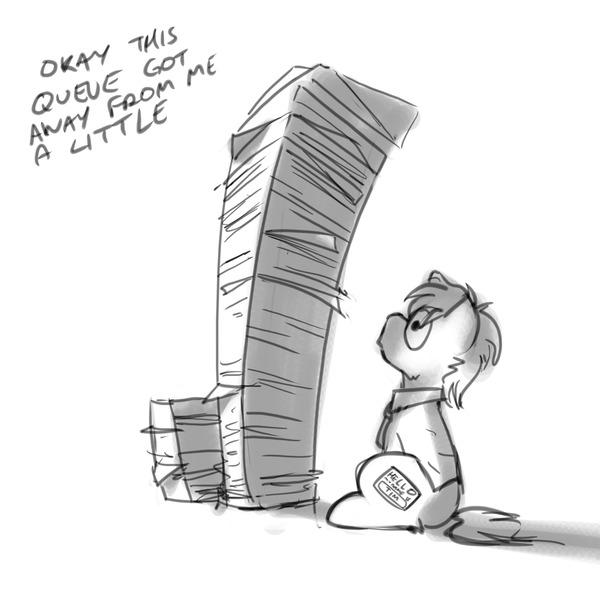 Size: 2800x2800 | Tagged: safe, artist:captainhoers, derpibooru import, oc, oc:tim, unofficial characters only, earth pony, pony, black and white, grayscale, image, jpeg, looking up, male, monochrome, paper, simple background, sitting, solo, stack of papers, stallion, text, white background