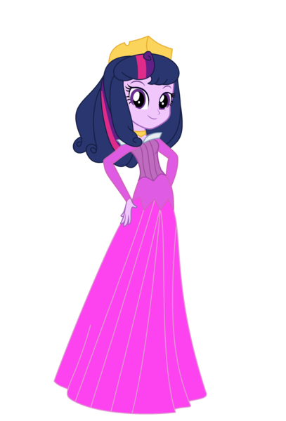 Size: 2360x3480 | Tagged: safe, artist:brightstar40k, derpibooru import, twilight sparkle, equestria girls, g4, image, png, princess aurora, purple dress, sleeping beauty, solo