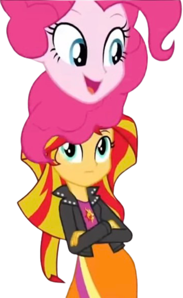 Size: 1550x2520 | Tagged: safe, derpibooru import, edit, edited screencap, editor:homersimpson1983, screencap, pinkie pie, sunset shimmer, human, equestria girls, g4, background removed, duo, duo female, female, image, not a vector, png, simple background, transparent background