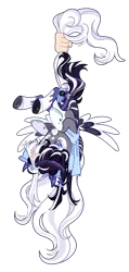 Size: 2214x4632 | Tagged: safe, artist:lavender-bases, derpibooru import, oc, oc:oreo cream, pegasus, pony, clothes, colored wings, female, hanging by tail, horn, horns, image, mare, png, scarf, simple background, socks, solo, transparent background, two toned wings, upside down, wings