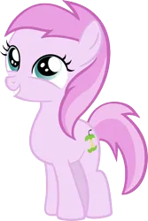 Size: 496x741 | Tagged: safe, artist:jaybugjimmies, derpibooru import, piña colada, earth pony, pony, call of the cutie, g4, season 1, awwpplecore, cute, female, filly, foal, grin, image, piña cutelada, png, simple background, smiling, transparent background, vector