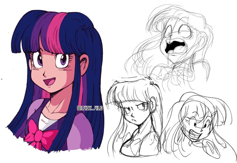 Size: 1475x1019 | Tagged: safe, artist:l4zy_4le, derpibooru import, twilight sparkle, human, g4, annoyed, expressions, female, furrowed brow, humanized, image, jpeg, light skin, looking at you, open mouth, open smile, signature, simple background, smiling, smiling at you, solo, unfinished art, wavy mouth, white background