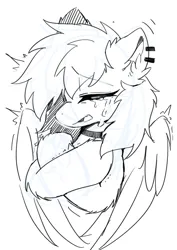 Size: 1934x2732 | Tagged: safe, artist:gale spark, derpibooru import, oc, oc:gale spark, unofficial characters only, pegasus, choker, crying, image, jpeg, sad, wings