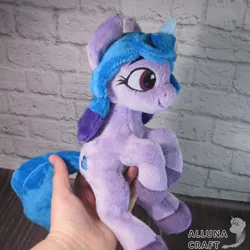 Size: 1200x1200 | Tagged: safe, artist:allunacraft, derpibooru import, izzy moonbow, pony, unicorn, g5, female, horn, image, irl, mare, photo, plushie, png, solo