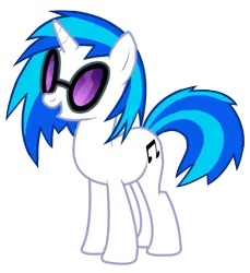 Size: 900x982 | Tagged: safe, artist:jaelachan, derpibooru import, vinyl scratch, pony, unicorn, g4, female, horn, image, mare, open mouth, open smile, png, simple background, smiling, solo, sunglasses, transparent background, vector