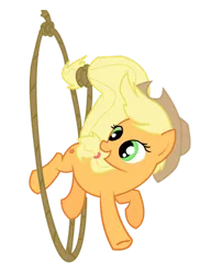 Size: 900x1233 | Tagged: safe, artist:jaelachan, derpibooru import, applejack, earth pony, pony, g4, applejack's hat, cowboy hat, female, hat, image, lasso, mare, png, rope, simple background, solo, transparent background, vector