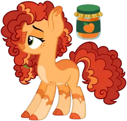 Size: 1807x1717 | Tagged: safe, artist:strawberry-spritz, derpibooru import, oc, hybrid, kirin, female, image, interspecies offspring, magical lesbian spawn, offspring, parent:applejack, parent:autumn blaze, parents:autumnjack, png, simple background, solo, transparent background