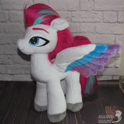 Size: 1200x1200 | Tagged: safe, artist:allunacraft, derpibooru import, zipp storm, pony, g5, adorazipp, cute, image, irl, photo, plushie, png, solo