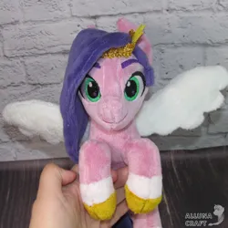 Size: 1200x1200 | Tagged: safe, artist:allunacraft, derpibooru import, pipp petals, pony, g5, image, irl, photo, plushie, png, solo