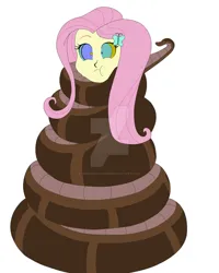 Size: 1280x1600 | Tagged: safe, artist:hiromasayoshi, derpibooru import, fluttershy, human, snake, equestria girls, g4, butterfly hairpin, coils, deviantart watermark, female, gulp, hypno eyes, hypnoshy, hypnosis, hypnotized, image, jpeg, kaa eyes, obtrusive watermark, squeezing, watermark, wrapped snugly, wrapped up