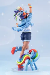 Size: 667x1000 | Tagged: safe, derpibooru import, kotobukiya, rainbow dash, human, pegasus, pony, female, human ponidox, humanized, image, jpeg, kotobukiya rainbow dash, rear view, self paradox, self ponidox