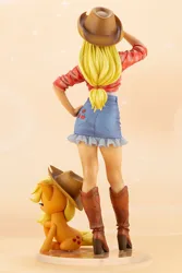 Size: 667x1000 | Tagged: safe, derpibooru import, kotobukiya, applejack, earth pony, human, pony, female, human ponidox, humanized, image, jpeg, kotobukiya applejack, rear view, self paradox, self ponidox