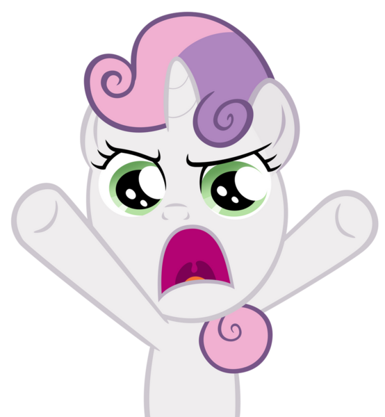 Size: 1024x1110 | Tagged: safe, artist:ohitison, derpibooru import, sweetie belle, pony, unicorn, g4, hearts and hooves day (episode), female, filly, foal, horn, image, oh come on, png, simple background, solo, transparent background, vector