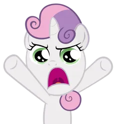 Size: 1024x1110 | Tagged: safe, artist:ohitison, derpibooru import, sweetie belle, pony, unicorn, g4, hearts and hooves day (episode), female, filly, foal, horn, image, oh come on, png, simple background, solo, transparent background, vector