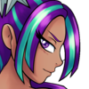 Size: 100x100 | Tagged: safe, artist:ambris, edit, aria blaze, equestria girls, rainbow rocks, aria brute, aria buff, avatar, bedroom eyes, confident, dark skin, female, image, looking at you, looking back, looking back at you, muscles, picture for breezies, png, simple background, skin color edit, solo, solo female, toned, transparent background