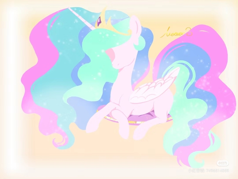 Size: 1080x810 | Tagged: safe, artist:meteor s, derpibooru import, princess celestia, alicorn, pony, g4, crown, image, jewelry, jpeg, no face, red little book source, regalia