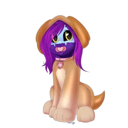 Size: 3000x3000 | Tagged: safe, artist:xcinnamon-twistx, derpibooru import, oc, oc:aeris strider, diaper, image, mask, onesie, pacifier, paw patrol, png