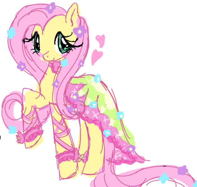 Size: 730x693 | Tagged: safe, artist:tinkerdolly, derpibooru import, fluttershy, pegasus, pony, g4, female, image, jpeg, mare, outfit