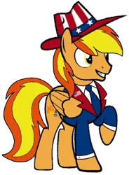 Size: 311x422 | Tagged: safe, artist:noi kincade, derpibooru import, oc, oc:firey ratchet, pegasus, g4, 4th of july, american independence day, clothes, detective, hat, holiday, image, male, png, solo