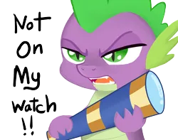 Size: 1892x1492 | Tagged: safe, artist:potzm, derpibooru import, spike, dragon, g4, princess spike (episode), image, male, open mouth, png, scene interpretation, simple background, solo, talking, telescope, transparent background