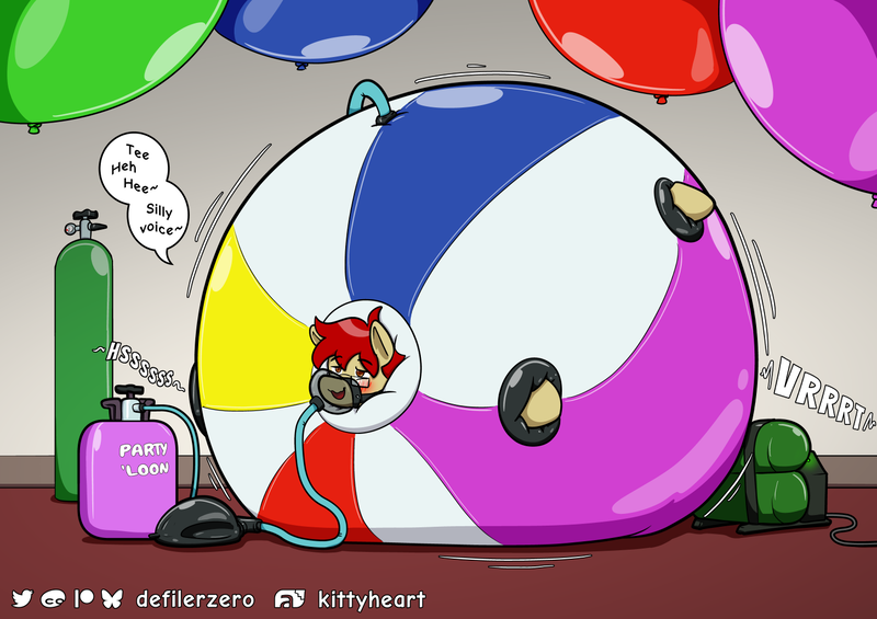 Size: 1490x1053 | Tagged: suggestive, artist:defilerzero, ponerpics import, oc, unofficial characters only, pony, beach ball, fetish, glasses, helium, image, inflatable suit, inflation, male, png, stallion