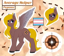 Size: 4000x3500 | Tagged: safe, artist:monsoonvisionz, derpibooru import, oc, unofficial characters only, pegasus, pony, image, pegasus oc, png, pride, pride flag, reference sheet, solo, transgender pride flag, wings