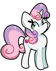 Size: 711x900 | Tagged: safe, artist:kindakismet, derpibooru import, sweetie belle, pony, unicorn, g4, horn, image, png, simple background, solo, transparent background