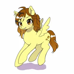 Size: 1600x1600 | Tagged: safe, artist:ayahana, derpibooru import, ponified, pegasus, pony, anime, crossover, female, image, jpeg, jungle pocket, simple background, solo, uma musume pretty derby, white background