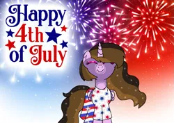 Size: 1131x800 | Tagged: safe, artist:noi kincade, derpibooru import, oc, oc:princess kincade, alicorn, g4, 4th of july, american independence day, female, fireworks, holiday, image, png, solo