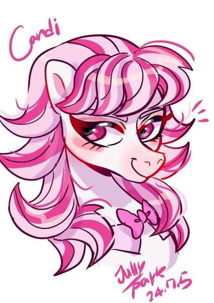 Size: 1240x1754 | Tagged: safe, artist:jully-park, derpibooru import, horse, pony, candi (wild manes), image, jpeg, simple, white, wild manes