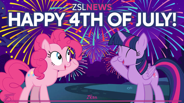 Size: 750x421 | Tagged: safe, artist:zslnews, derpibooru import, pinkie pie, twilight sparkle, twilight sparkle (alicorn), alicorn, earth pony, pony, g4, 4th of july, ^^, cheering, duo, duo female, eyes closed, female, fireworks, folded wings, holiday, hooves up, image, independence day, independence day 2024, jpeg, mare, night, night sky, open mouth, sky, wings