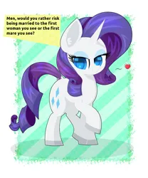 Size: 3000x3600 | Tagged: safe, artist:scandianon, derpibooru import, rarity, pony, unicorn, dialogue, dialogue box, female, heart, horn, image, jpeg, looking at you, mare, raised hoof, smiling, tilde