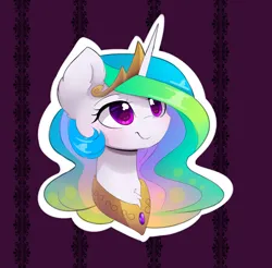 Size: 2292x2254 | Tagged: safe, artist:magnaluna, derpibooru import, princess celestia, alicorn, pony, g4, bust, crown, cute, cutelestia, female, heart, heart eyes, high res, horn, image, jewelry, jpeg, mare, peytral, portrait, regalia, smiling, solo, wingding eyes