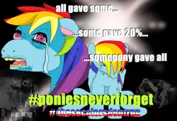 Size: 1082x739 | Tagged: safe, artist:sikojensika, derpibooru import, rainbow dash, pegasus, pony, crappy art, crying, image, jpeg, politics, text, wat, weird description