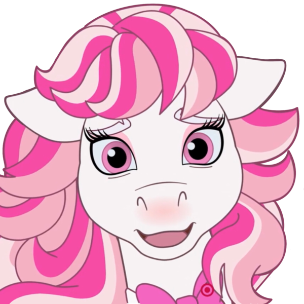 Size: 1280x1280 | Tagged: safe, artist:cupute, derpibooru import, edit, edited screencap, screencap, earth pony, horse, bowtie, bust, candi (wild manes), clothes, discord server, emotes, equine, eyebrows, floppy ears, image, looking at you, multicolored hair, open mouth, pink eyes, pink mane, png, portrait, purple mane, sad, scared, solo, white coat, wild manes, worried