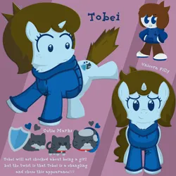 Size: 3020x3020 | Tagged: safe, derpibooru import, oc, cat, changeling, human, pony, unicorn, g4, changeling oc, clothes, female, filly, foal, hoodie, hopeful, horn, human to pony, image, male to female, png, quiet, rule 63, self doubt, shy, transformation, unicorn oc