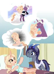 Size: 2160x2944 | Tagged: safe, artist:limedazzle, derpibooru import, oc, oc:lena, oc:victoria, unofficial characters only, goat, goat pony, pony, unicorn, female, horn, image, mare, png