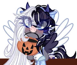 Size: 900x760 | Tagged: safe, artist:skye-the-ferret, derpibooru import, oc, oc:oreo cream, pegasus, pony, base used, female, image, mare, png, pumpkin bucket, simple background, solo, transparent background