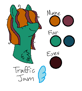 Size: 263x291 | Tagged: safe, artist:nukepony360, derpibooru import, oc, oc:traffic jam, unofficial characters only, pegasus, pony, bust, female, hair over eyes, image, mare, png, portrait, simple background, solo, unkempt mane