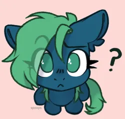 Size: 1830x1737 | Tagged: safe, artist:spoopygander, derpibooru import, oc, unofficial characters only, pegasus, pony, commission, ear fluff, eye clipping through hair, eyebrows, eyebrows visible through hair, image, png, question mark, simple background, solo, ych result