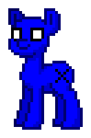 Size: 132x200 | Tagged: safe, derpibooru import, pony, pony town, bald, image, letter cutie mark, no tail, png, simple background, transparent background, white eyes, x