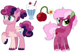 Size: 1936x1311 | Tagged: safe, artist:strawberry-spritz, derpibooru import, oc, unofficial characters only, earth pony, pony, female, half-siblings, image, magical lesbian spawn, male, offspring, parent:berry punch, parent:bon bon, parent:roseluck, png, simple background, teenager, transparent background