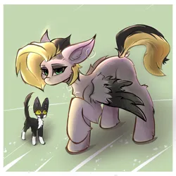 Size: 3600x3600 | Tagged: safe, artist:gooseshit, derpibooru import, oc, oc:tlen borowski, cat, pegasus, pony, image, png, simple background, solo