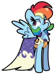 Size: 685x900 | Tagged: safe, artist:kindakismet, derpibooru import, rainbow dash, pegasus, pony, g4, clothes, dress, gala dress, image, png, simple background, solo, spread wings, transparent background, wavy mouth, wings