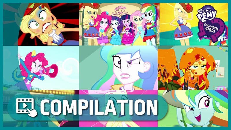 Size: 1280x720 | Tagged: safe, derpibooru import, applejack, fluttershy, pinkie pie, princess celestia, rainbow dash, rarity, sci-twi, sunset shimmer, twilight sparkle, a photo booth story, eqg summertime shorts, equestria girls, g4, make up shake up, steps of pep, epic fails, humane five, humane seven, humane six, image, jpeg, my little pony equestria girls: summertime shorts