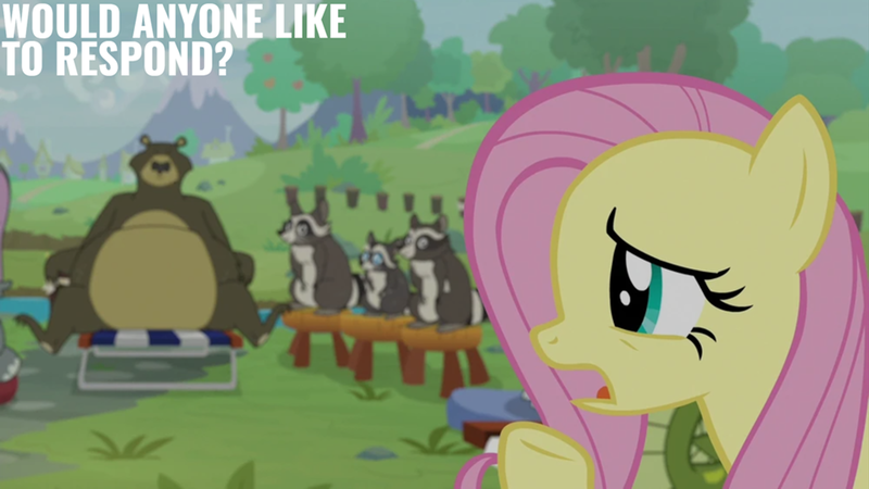 Size: 2000x1125 | Tagged: safe, derpibooru import, edit, edited screencap, editor:quoterific, screencap, fluttershy, harry, smoky, smoky jr., softpad, g4, she talks to angel, image, png